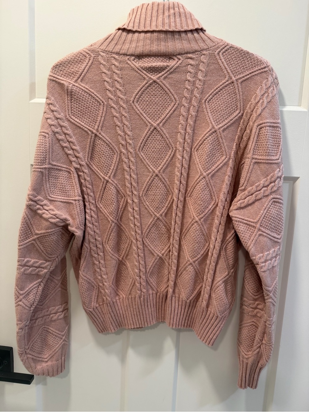 Women’s Pink Ribbed Sweater - Picture 3 of 4